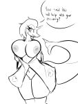  3:4 anthro breasts dewgong english_text female fusion genitals hi_res hybrid l0ad1ng monochrome nintendo nipples pok&eacute;mon pok&eacute;mon_(species) pok&eacute;mon_fusion pussy selkie_hailiss snivy solo text video_games 