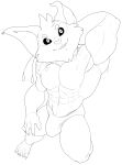  2021 4_fingers 5_toes absurd_res anthro big_abs big_bulge big_ears big_muscles big_quads black_and_white black_sclera bristol bulge cheek_tuft chin_tuft claws clothed clothed_anthro clothed_male clothing digital_drawing_(artwork) digital_media_(artwork) ear_tuft facial_tuft feet fingers full-length_portrait fur hand_on_leg happy head_tuft hi_res high-angle_view huge_biceps huge_deltoids huge_muscles huge_pecs humanoid_hands league_of_legends looking_at_viewer male male_anthro mammal manly monochrome muscular muscular_anthro muscular_male navel obliques open_mouth open_smile plantigrade portrait pose riot_games round_eyes serratus sharp_teeth skimpy smile smiling_at_viewer solo standing teeth toes topless topless_anthro topless_male tuft video_games wet wet_body wet_fur yordle 