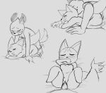  aggressive_retsuko anthro blush canid canine clothed clothing doggystyle duo eyes_closed female fennec fenneko fox from_behind_(disambiguation) from_behind_position genitals greyscale haida hi_res hyaenid jjsmutalot male male/female mammal monochrome nude open_mouth partially_clothed penis pussy sanrio sex size_difference sketch sketch_page smile spread_legs spreading teeth 