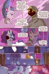  2:3 cold-blooded-twilight comic dialogue dragon english_text equid equine eye_patch eyewear female feral friendship_is_magic fur group hasbro hi_res horn mammal my_little_pony purple_body purple_fur rarity_(mlp) sibling sister spike_(mlp) sweetie_belle_(mlp) text twilight_sparkle_(mlp) unicorn white_body white_fur 