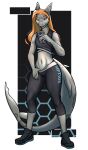  absurd_res anthro clothing exercise female fish flat_chested gills ground_shark hi_res leggings legwear leopard_shark marine markings muscular muscular_thighs samsti selfie shark shark_tail solo spots spotted_markings teasing triakid workout workout_clothes workout_outfit 