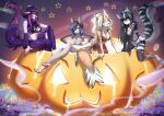  absurd_res anthro digital_media_(artwork) female female/female food fruit group halloween hi_res holidays neon-chan plant pumpkin safe_(disambiguation) shaded 