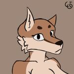  1:1 anthro canid canine canis chcogranule coyote female headshot_portrait hi_res mammal portrait solo 