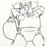  1:1 2016 anthro belly blupaddedhusky canid canine diaper disney fox gideon_grey hi_res lying male mammal moobs nipples overweight overweight_male pillow wearing_diaper zootopia 