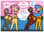  absurd_res after_transformation border butt dialogue duo english_text female feral girafarig hi_res ika_(ikakins) ikakins implied_transformation living_tail nintendo pok&eacute;mon pok&eacute;mon_(species) tail_head tail_mouth text unusual_anatomy unusual_tail video_games white_border 