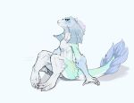  2021 4_fingers 4_toes anthro arm_tuft biped blue_body blue_eyes blue_fur claws countershade_face countershade_fur countershade_legs countershade_neck countershade_tail countershade_torso countershading dewclaw digital_drawing_(artwork) digital_media_(artwork) digitigrade dragon ear_frill eyelashes featureless_chest feet female finger_claws fingers fluffy fluffy_tail frill_(anatomy) front_view full-length_portrait fur furred_dragon leg_tuft long_tail looking_at_viewer mane pink_mane portrait scalie simple_background sitting smile smiling_at_viewer solo stercore_murum tail_tuft thick_tail three-quarter_view toe_claws toes tuft white_background white_body white_claws white_countershading white_fur wingless_dragon 