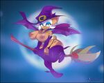  anthro chiropteran clothed clothing female hat headgear headwear hi_res mammal negullust panties rouge_the_bat sega solo sonic_the_hedgehog_(series) topless underwear wide_hips witch_hat 