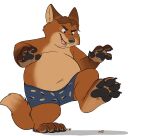  2017 absurd_res anthro belly black_nose canid canine clothing disney dj-rodney duo feet fox gideon_grey hi_res macro male mammal nick_wilde orange_body overweight overweight_male scared unavailable_at_source underwear zootopia 