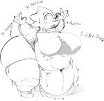  alphys anthro belly belly_overhang big_belly big_breasts bodily_fluids bottomwear breasts breath buckteeth chubby_belly clothing deep_navel dialogue english_text eyewear fat_rolls female flabby_arms footwear freckles glasses greyscale huge_breasts huge_hips huge_thighs hyper hyper_hips lizard love_handles midriff monochrome morbidly_obese morbidly_obese_anthro morbidly_obese_female navel non-mammal_breasts obese obese_anthro obese_female overweight overweight_anthro overweight_female panting ponk pudgy_belly raised_arms reptile scalie shaking shirt short_stack shorts simple_background socks soft_belly solo standing sweat teeth text thick_tail thick_thighs three-quarter_view tight_bottomwear tight_clothing tight_shirt tight_shorts tight_topwear topwear undertale_(series) wide_hips 