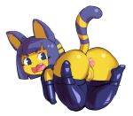  animal_crossing ankha_(animal_crossing) anthro anus bdsm big_butt binder_(restraint) bondage bondage_gear borvar bound butt domestic_cat felid feline felis female genitals legbinder looking_at_viewer looking_back mammal nintendo pussy restraints solo video_games 