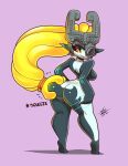  2020 big_butt breasts butt female hi_res holding_butt humanoid midna nintendo nude purple_background sergioghi simple_background solo the_legend_of_zelda twili twilight_princess video_games 
