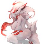  1:1 absurd_res anthro big_breasts biped blush bodily_fluids breasts butt canid canine claws cum cum_in_ass cum_in_pussy cum_inside digital_media_(artwork) female fur genital_fluids genitals hair hi_res hisuian_zoroark looking_at_viewer mammal nintendo nipples nude pok&eacute;mon pok&eacute;mon_(species) pokemon_legends_arceus pussy pussy_juice ranadi regional_form_(pok&eacute;mon) sex simple_background solo video_games 