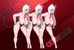  2020 animal_humanoid animated animated_png big_breasts black_tail breast_jiggle breasts camel_toe canid canid_humanoid canine canine_humanoid cerberus_(helltaker) character_name clothed clothing color_banding dancing demon demon_humanoid dog_humanoid female group hair hands_on_hips helltaker huge_breasts humanoid leotard light_body light_skin looking_at_viewer mammal mammal_humanoid neckband necktie open_mouth open_smile red_eyes shirt_cuffs shm5638 short_playtime skimpy smile smiling_at_viewer spade_tail tail_motion tailwag trio white_hair 