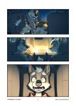  anthro canid canine canis canyne_khai car comic english_text female hi_res male mammal map night text url vehicle wolf young 