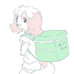  1:1 2020 acacia_(ashcozy) anthro ashcozy backpack bird_dog bottomwear brown_body brown_fur canid canine canis cavalier_king_charles_spaniel clothed clothing domestic_dog fully_clothed fur green_backpack hair happy hunting_dog japanese_text kemono looking_at_viewer looking_back mammal multicolored_body multicolored_fur open_mouth open_smile shirt shorts simple_background smile snout solo spaniel standing t-shirt teeth text tongue topwear toy_dog translated two_tone_body two_tone_fur uber_eats white_background white_body white_fur 