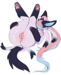  anthro anthrofied anus breasts butt digital_media_(artwork) eeveelution female genitals hair hi_res mammal nintendo nipples nude pawpads paws pok&eacute;mon pok&eacute;mon_(species) pok&eacute;morph ponytail pukemilked pussy ribbons shaded solo sylveon video_games 
