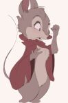  2021 anthro brown_body brown_fur buckteeth cheek_tuft don_bluth eyelashes facial_tuft featureless_crotch female fur head_tuft hi_res mammal mouse mrs._brisby murid murine open_mouth rodent solo standing teeth the_secret_of_nimh tohupo tuft 