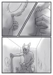  aariel anal anal_fingering anthro axel bathroom canid canine comic duo fingering graffiti hi_res male male/male mammal oral public wolfyalex96_(artist) 