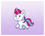  chibi cutie_mark equid equine feathers feral hair hasbro mammal multicolored_body multicolored_feathers multicolored_hair multicolored_wings my_little_pony pegasus ravensun red_hair smol solo sparkles two_tone_hair wings zipp_storm_(mlp) 