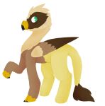  art-a-bod avian beak bird_feet brown_body feathered_wings feathers female feral fur gryphon hi_res mythological_avian mythology paws serilde solo tail_tuft talons tuft wings yellow_body 