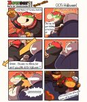  2021 anthro bodily_fluids bottomwear bowser clothing comic crying dialogue drinking duo english_text eyes_closed halloween halloween_costume halloween_decoration hat headgear headwear hi_res holidays koopa male mario_bros night nintendo outside overweight overweight_male pants sad scalie shirt strauburi tears text topwear video_games 