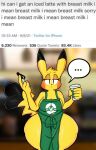  ... absurd_res anthro anthrofied apron apron_only black_body black_fur blackmore clothing digital_drawing_(artwork) digital_media_(artwork) dipstick_ears dipstick_tail english_text female fur hi_res hyper_hips i_mean_breast_milk markings meme mostly_nude multicolored_ears nintendo pen pikachu pok&eacute;mon pok&eacute;mon_(species) pok&eacute;morph raised_tail solo tail_markings text thick_thighs unamused video_games yellow_body yellow_fur 