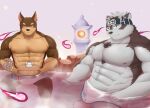  abs anthro bathing bucket canid canine canis container dobermann domestic_dog duo fur green_eyes hi_res horkeukamui hot_spring lifewonders male mammal multicolored_body multicolored_fur muscular muscular_anthro muscular_male nipples pecs pinscher r3versep4ranoia tokyo_afterschool_summoners towel two_tone_body two_tone_fur video_games water wolf xolotl 