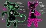  ambiguous_gender anthro black_body black_fur canid canine canis domestic_dog duo female fox fur green_body green_fur humanoid kittydogcrystal lamp lantern long_ears machine mammal markings owo pink_body pink_fur reptile robot robot_humanoid scalie snake striped_arms striped_legs striped_markings striped_tail stripes tail_markings unknown_character 