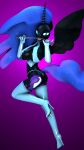  2016 3d_(artwork) 9:16 anthro areola areola_slip armwear bedroom_eyes big_breasts black_body black_fur blue_hair blue_tail breasts butt clothing cosmic_hair cosmic_tail curvy_figure cutie_mark digital_media_(artwork) elbow_gloves equid equine ethereal_hair eyelashes feet female fingers friendship_is_magic fur gbrushandpaint gloves hair handwear hasbro hi_res high_heels horn horse looking_at_viewer mammal my_little_pony narrowed_eyes nightmare_moon_(mlp) nipple_outline nipple_slip pony purple_background seductive simple_background smile solo source_filmmaker spread_wings teal_eyes teeth tongue voluptuous whip winged_unicorn wings 