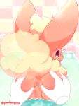  2021 3:4 ambiguous_gender anus bathing bathroom bathtub blush butt butt_grab chest_tuft digital_drawing_(artwork) digital_media_(artwork) disembodied_hand eeveelution female female/ambiguous feral flareon fluffy fluffy_tail fur genitals hand_on_butt nakimayo nintendo orange_body orange_fur pok&eacute;mon pok&eacute;mon_(species) pussy rear_view solo_focus tuft video_games water wet wet_body 