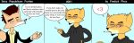  &lt;3 canid canine cigarette clothed clothing comic duo english_text facial_hair fox fredryk_phox fredryk_phox_(character) fully_clothed male mammal simple_background text 