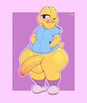  2021 anthro balls band-aid bandage big_balls biped bottomless clothed clothing erection footwear foreskin front_view frumples genitals hi_res hoodie koopa koopa_troopa koops looking_at_viewer male mario_bros nintendo one_eye_closed paper_mario penis purple_clothing purple_footwear purple_socks scalie shoes socks solo standing teapot_(body_type) thick_thighs topwear video_games white_clothing white_footwear white_shoes yellow_body yellow_penis 