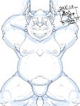  2021 3:4 absurd_res anthro belly bulge chain chained clothing hi_res kemono male mammal mature_male moobs navel nipples overweight overweight_male sketch solo tanutronik753_k underwear ursid 
