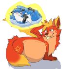  abdominal_bulge belly belly_expansion bodily_fluids canid canine drooling duo expansion female feral fox foxxie gooey hi_res male male/female mammal oral_vore overweight saliva vore 