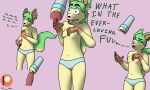  5:3 animal_genitalia animal_penis anthro bedroom_eyes blue_clothing blue_panties blue_underwear breast_grab breast_squish breasts brown_hands brown_inner_ear canine_penis clothing dipstick_ears dipstick_limbs dipstick_tail eeveelution female fur genitals green_ears green_hair green_tail grey_clothing grey_panties grey_underwear hair hand_on_breast hand_on_hip holding_breast how-about knot knotting leafeon looking_pleasured male male/female markings multicolored_ears narrowed_eyes nintendo nipples non-euclidean_sex open_mouth panties penetrable_sex_toy penetration penis pink_nipples pink_penis pok&eacute;mon pok&eacute;mon_(species) portal_fleshlight portal_panties portal_sex seductive sex_toy shocked shocked_expression shocked_face smile squish suprised_eyes surprise tail_markings text underwear unexpected video_games yellow_body yellow_fur 