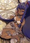  accessory animal_humanoid anubian_jackal armband assassin_nitocris assassin_nitocris_(fate/go) assassin_nitocris_(fate/grand_order) assassin_nitocris_(fate_grand_order) barefoot bikini bikini_dress breasts brown_body brown_skin canid canid_humanoid canine canine_humanoid canis cleavage clothed clothing dark_body dark_skin digital_media_(artwork) ear_piercing ear_ring eyeshadow fate_(series) feet female hair hair_accessory humanoid jackal jackal_humanoid jewelry legband long_hair makeup mammal mammal_humanoid markings midriff navel necklace negi nitocris_(fate) piercing purple_eyes purple_hair red_eyeshadow red_markings sitting smile solo swimwear thick_thighs thighband topwear video_games wristband 