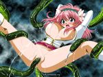  censored female_ejaculation galaxy_angel milfeulle_sakuraba pink_hair rape solo tentacles watermark 