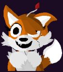  2_tails animate_inanimate anthro canid canine crossgender doll female fox fur hair humanoid living_plushie mammal miles_prower multi_tail orange_body orange_fur plushie sega solo sonic_the_hedgehog_(series) tails_doll teeth timelierg video_games white_body white_fur 