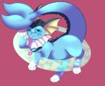  absurd_res ambiguous_gender blue_body blue_skin eeveelution feral hi_res inflatable inner_tube jewelry mizu necklace nintendo pok&eacute;mon pok&eacute;mon_(species) shell_necklace sleepy_droid solo vaporeon video_games white_paws_(disambiguation) 