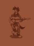  anthro bottomwear canid canine canis ciervorobot clothed clothing disney domestic_dog eyebrows footwear furniture gloves goof_troop guitar half-closed_eyes handwear hi_res holding_object looking_down male mammal max_goof musical_instrument narrowed_eyes pants playing_guitar playing_music plucked_string_instrument shirt shoes simple_background sitting solo stool string_instrument thick_eyebrows topwear 