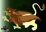  2012 angry avian beak brown_body brown_feathers feathers feral gideon_(hatchlingbyheart) gryphon hatchlingbyheart male mythological_avian mythology quadruped slightly_chubby solo talons 