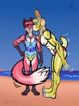  abs anthro bare_chest barefoot beach big_butt big_dom_small_sub blonde_hair blue_eyes blush blush_lines bulge butt canid canine clothing dominant duo feet flat_colors fluffy fluffy_tail fox fur girly gopher_chucks green_body hair hi_res inner_ear_fluff kissing kissing_cheek lagomorph leaning leaning_forward leotard leporid lips long_ears long_hair male male/male mammal mullet muscular muscular_arms muscular_male nipple_outline nipples one_eye_closed outside pattern_clothing pecs rabbit raised_tail red_body red_hair romantic romantic_couple sea seaside simple_background size_difference skindentation sky smile speedo striped_clothing stripes swimwear tail_motion tailwag thick_thighs tight_clothing tuft water whiskers 