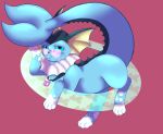  absurd_res ambiguous_gender blue_body blue_skin eeveelution eyewear feral hi_res inflatable inner_tube jewelry mizu necklace nintendo pok&eacute;mon pok&eacute;mon_(species) shell_necklace sleepy_droid solo sunglasses vaporeon video_games white_paws_(disambiguation) 
