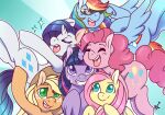  applejack_(mlp) aries84 cutie_mark earth_pony equid equine eyewear female fluttershy_(mlp) friendship_is_magic group hasbro horn horse mammal my_little_pony pegasus pinkie_pie_(mlp) pony rainbow_dash_(mlp) rarity_(mlp) sunglasses twilight_sparkle_(mlp) unicorn winged_unicorn wings 