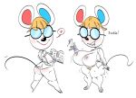  &lt;3 2021 animal_crossing anthro big_breasts blonde_hair book bottomless breast_expansion breasts butt clothed clothing coat expansion eyewear female front_view glasses grin hair hand_on_hip hi_res lab_coat laboratory_equipment laboratory_glassware mammal mhdrawin mouse murid murine nintendo open_clothing open_coat open_topwear petri_(animal_crossing) pubes rear_view rodent scientific_instrument smile solo test_tube text thick_thighs topwear translated video_games white_body 
