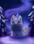  absurd_res ambiguous_gender canid canine cosmic_background digital_media_(artwork) feral fluffy fluffy_tail fur fur_markings hi_res mammal markings nintendo open_mouth pok&eacute;mon pok&eacute;mon_(species) red_eyes red_sclera simple_background sky smile snoiifoxxo snow solo star starry_sky tuft video_games zorua 