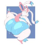  anthro arizonathevixen big_butt bodily_fluids bottomwear bra butt clothing curvy_figure eeveelution female hi_res nintendo open_mouth overweight overweight_female pok&eacute;mon pok&eacute;mon_(species) raised_leg shorts simple_background slightly_chubby smile sweat sylveon thick_thighs underwear video_games voluptuous wide_hips yoga 