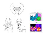  6_legs alien ambiguous_gender anthro biology compound_eyes horn model_sheet short sketch solo unknown_character 