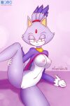  anthro blaze_the_cat breasts clothing complex_vortex domestic_cat felid feline felis female fur genitals hi_res legs_up mammal nipples pussy sega smile smiling_at_viewer solo sonic_the_hedgehog_(series) thick_thighs 