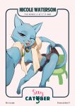 absurd_res anthro blep blue_body blue_fur bottomwear breasts cartoon_network clothed clothing clothing_lift digital_media_(artwork) domestic_cat felid feline felis feliscede female froggy_chair fur hi_res mammal mature_female nicole_watterson one_eye_closed shaded skirt skirt_lift the_amazing_world_of_gumball tongue tongue_out unbuttoned_shirt wink 